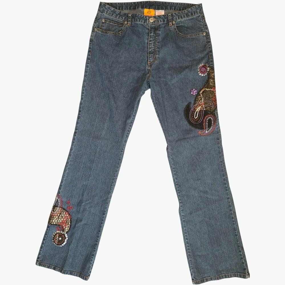 Vintage ruby rd embroidered jeans